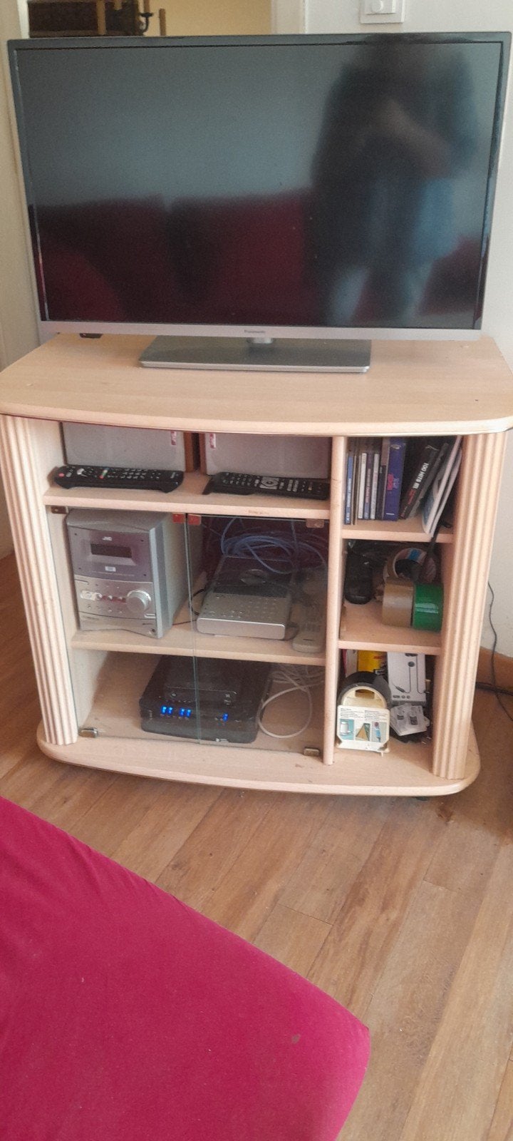 meuble tv à roulettes, Maison & Meubles, Enlèvement, Utilisé, 50 à 100 cm, Moins de 100 cm