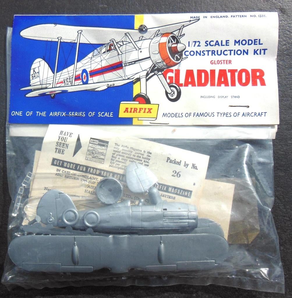 AIRFIX Maquette Vintage Gladiator années '60 Echelle 1/72, Envoi, Neuf, 1:72 à 1:144, Avion