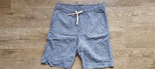 blauw witte linnen short H&M of maat 158 - 164, Kinderen en Baby's, Kinderkleding | Maat 158, Broek, H&M, Ophalen of Verzenden