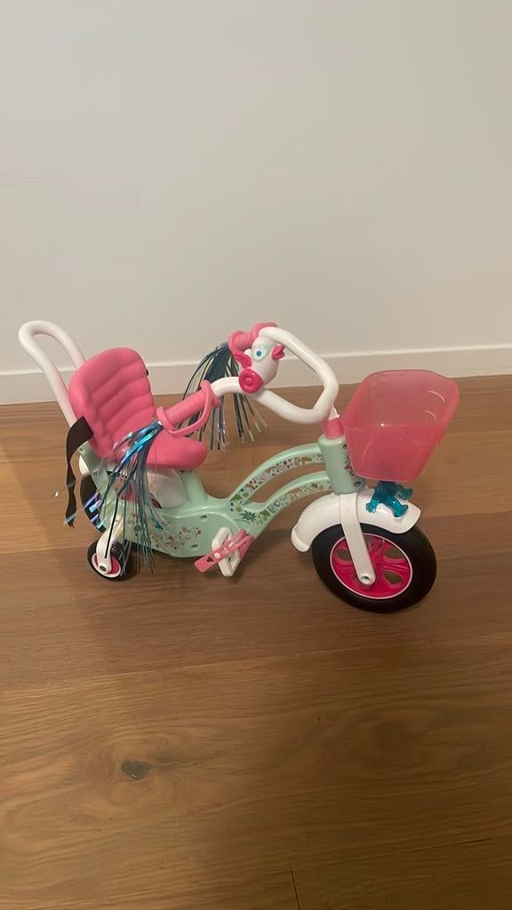 Babyborn poppen fiets met mandje, Ophalen, Zo goed als nieuw
