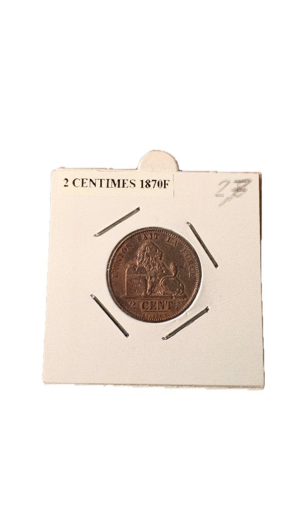 LEOPOLD II: 2 cent 1870F, Ophalen of Verzenden
