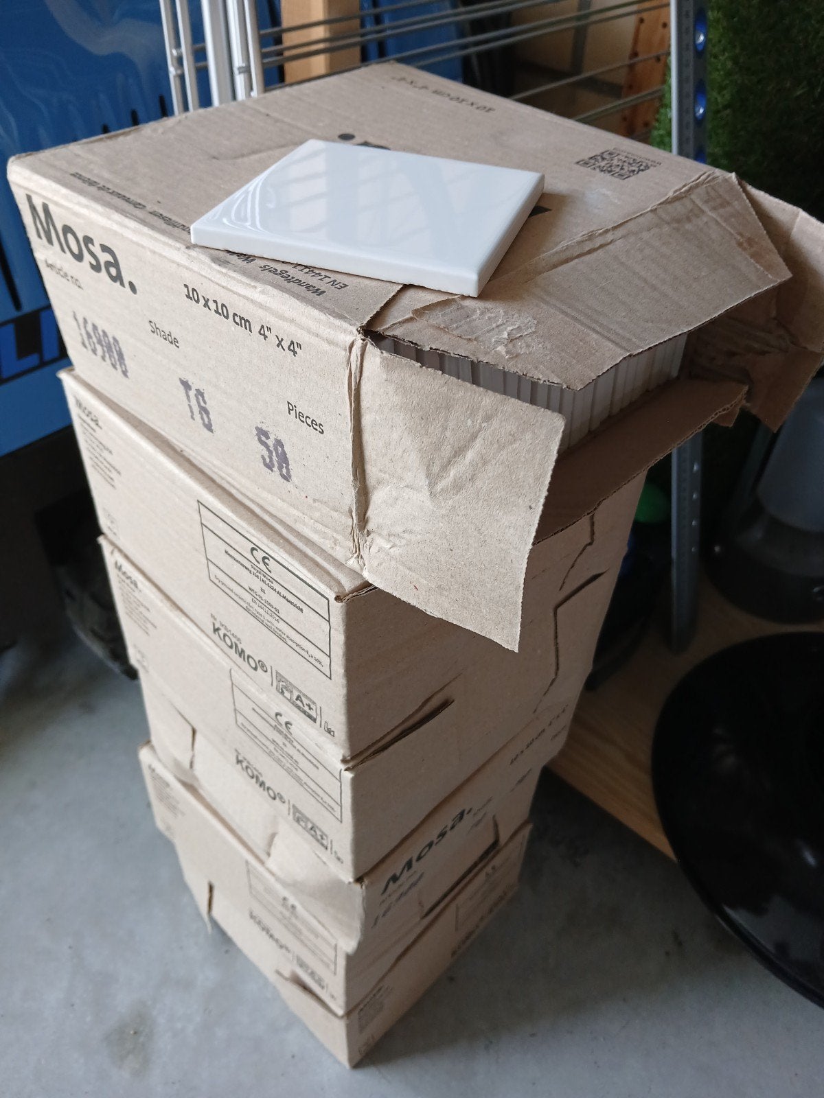 Mosa 10 x 10 wit, Doe-het-zelf en Bouw, Tegels, Ophalen
