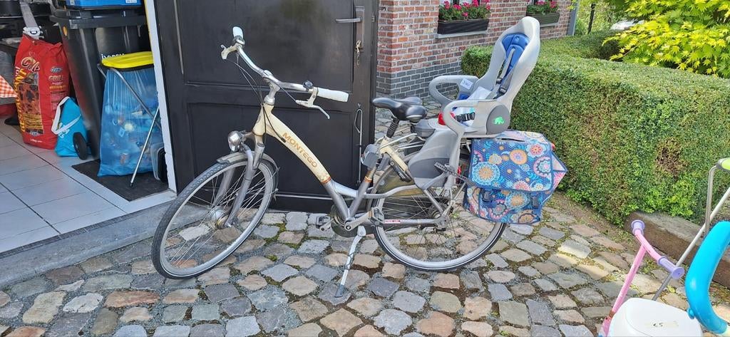 Fiets met kinderstoeltje en fietszakken., Ophalen, Versnellingen