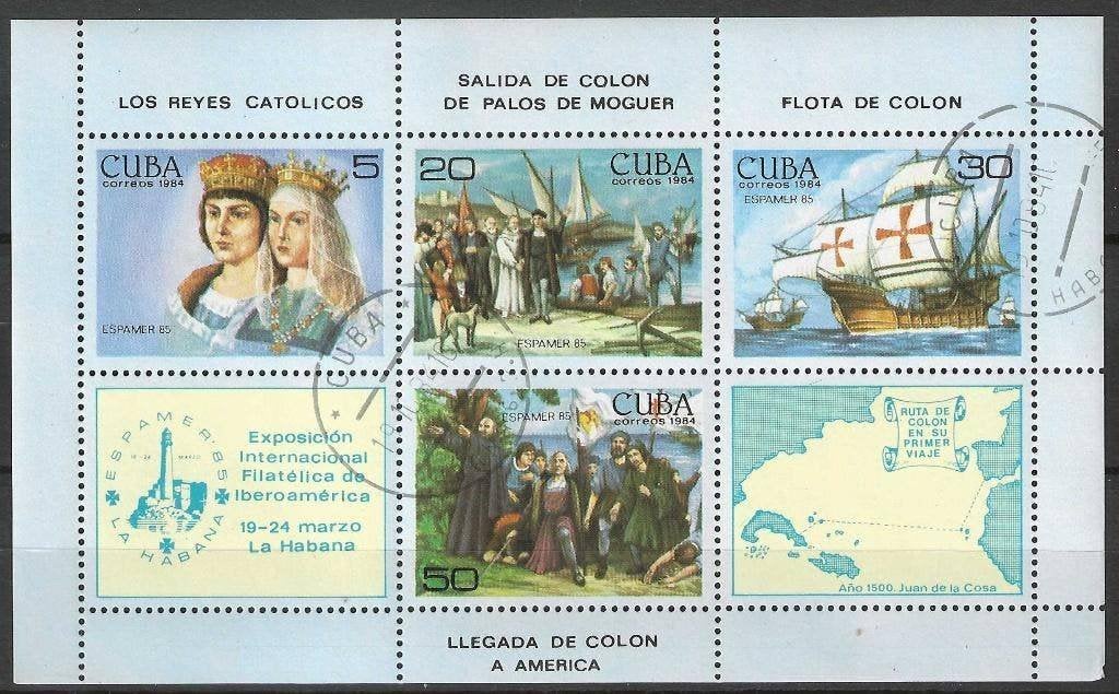 Cuba 1984 - Yvert blok 85 - Postzegeltentoonstelling (ST), Verzenden, Gestempeld