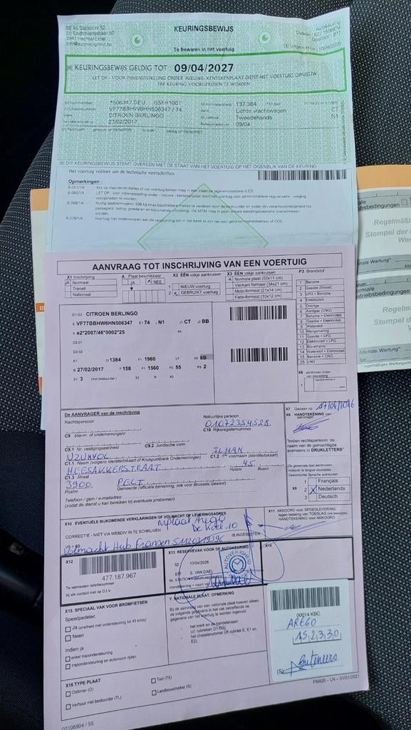 Citroën Berlingo BJ 2017_137 000 km_1,6 L diesel., Enlèvement ou Envoi, Avant, Citroën