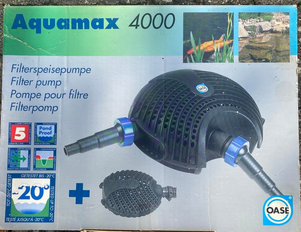 Oase Aquamax4000 vijverpomp + Filtoclear 11000 filter, Tuin en Terras, Ophalen, Gebruikt, Vijverpomp