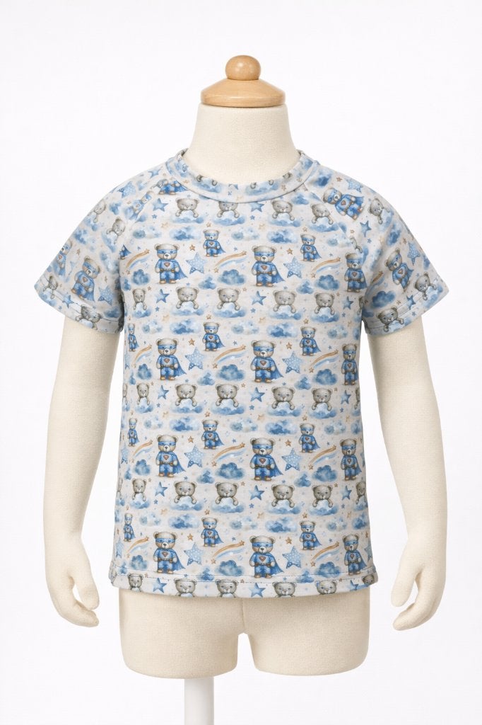 Handgemaakte kinderkleding : T-shirt Super Beer NU -25%, Verzenden, Jongen of Meisje, NaaiKantje, Nieuw