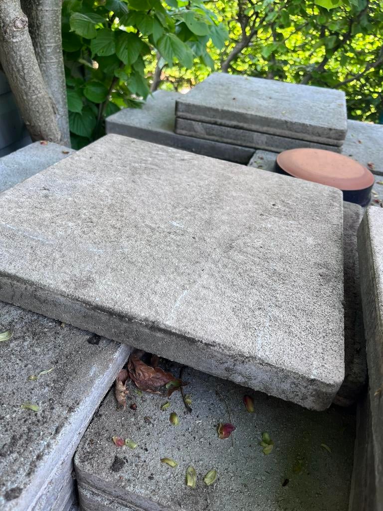 Terrastegels/betontegels, Enlèvement, Utilisé, Tuiles de terrasse