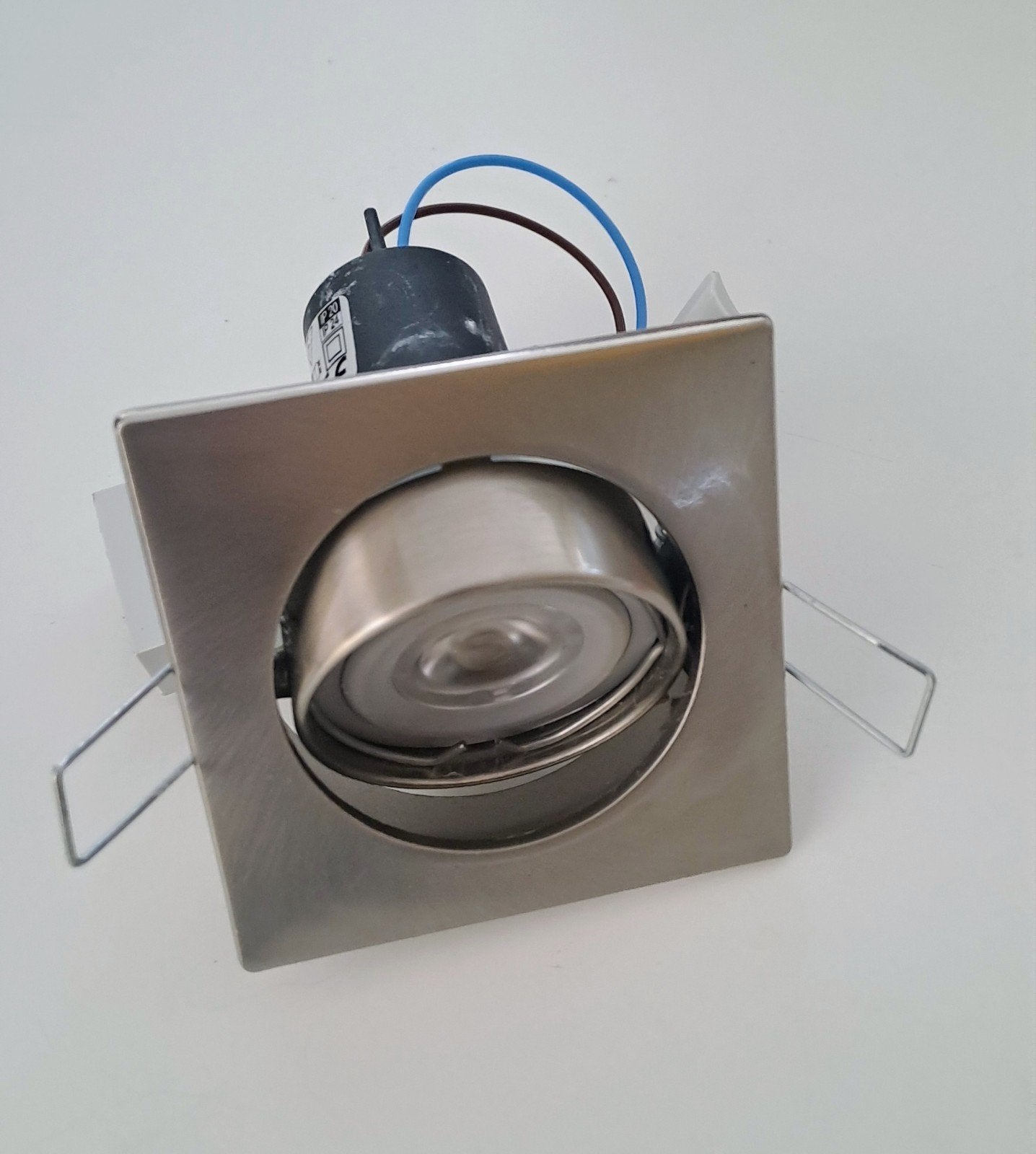 2 degelijke alu. spots GU10 led. inbouw richtbaar, Ophalen, LED, GU10
