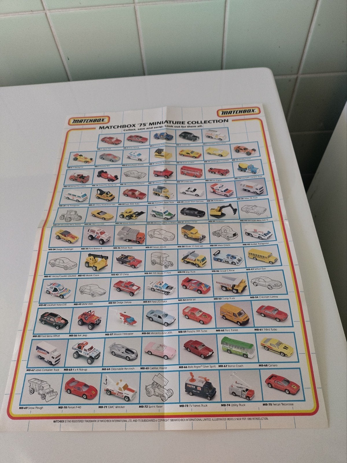 Matchbox Poster 29,5x42cm AFHALING LEES BESCHRIJVING, Ophalen, A4 of kleiner, Rechthoekig Liggend, Zo goed als nieuw