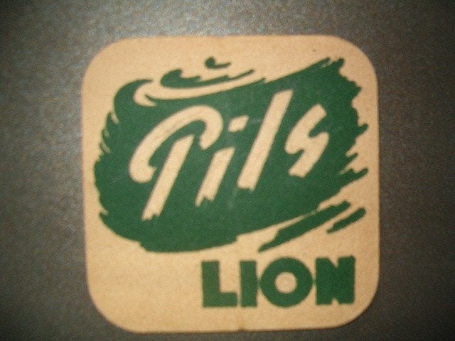 Tapis à bière Du Lion Tournai : 83 x 83 mm, Collections, Enlèvement ou Envoi, Utilisé, Sous-bock