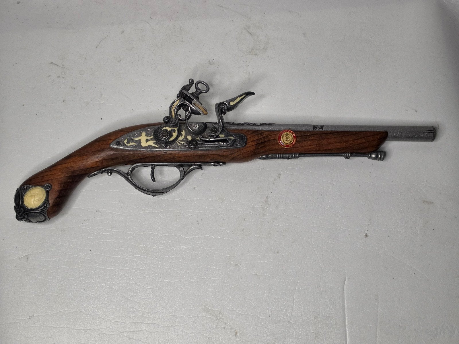 Stylish unique flintlock replica - 47cm - stamped Lebanese, Ophalen