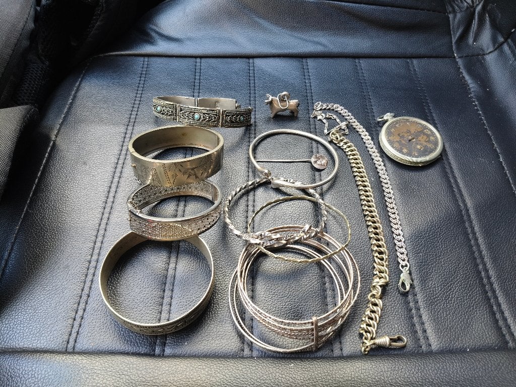 Lot de bijoux anciens, Handtassen en Accessoires, Antieke sieraden, Ophalen of Verzenden, Zilver, Armband