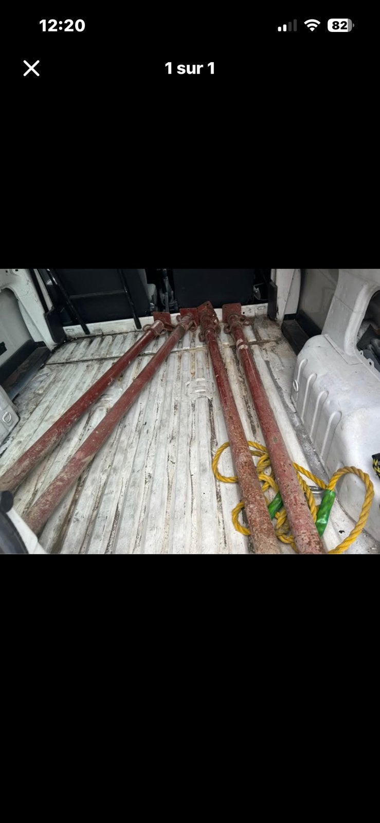 Etancons 1m70 ouverture, Bricolage & Construction, Enlèvement, Comme neuf