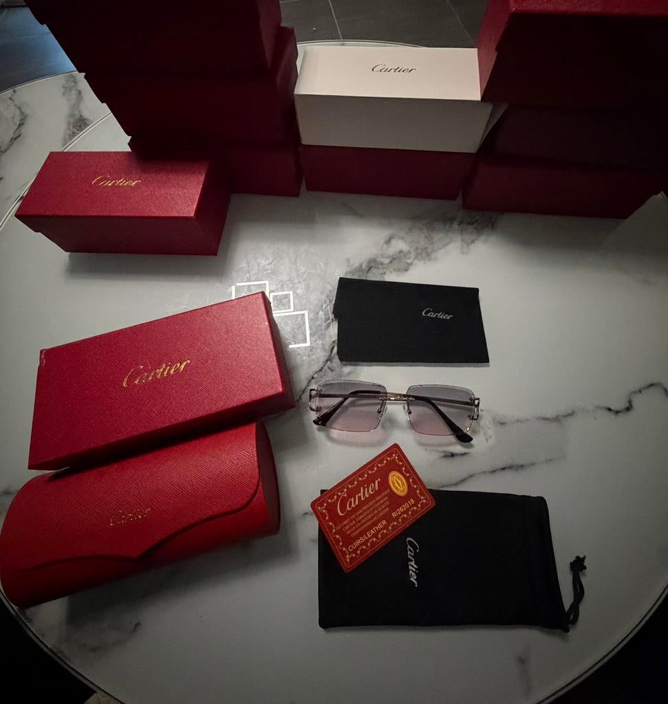 Lunettes Cartier, Bijoux, Sacs & Beauté, Lunettes de Soleil & Lunettes | Hommes, Enlèvement ou Envoi, Comme neuf, Lunettes