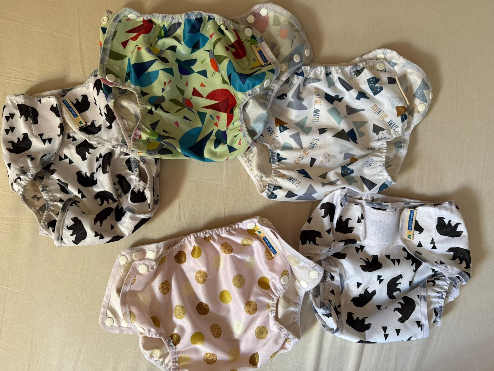 Pakket wasbare luiers Mother Ease, Kinderen en Baby's, Ophalen of Verzenden, Zo goed als nieuw