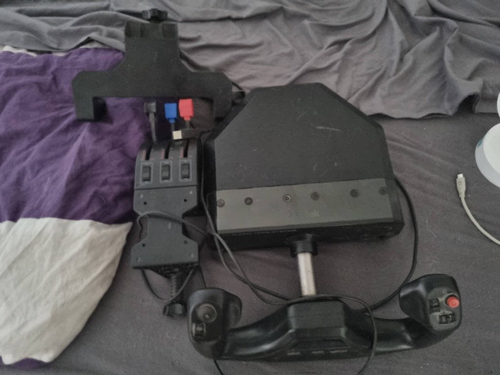 Saitek Pro Flight (Volant jeux avions ou helicopter + gaz ), Informatique & Logiciels, Joysticks, Enlèvement, Utilisé, Saitek