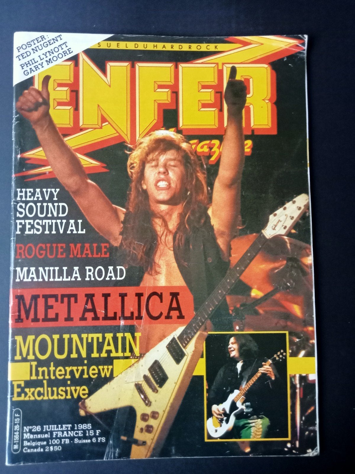 Metallica French magazine Enfer 1985 ,5 pages.