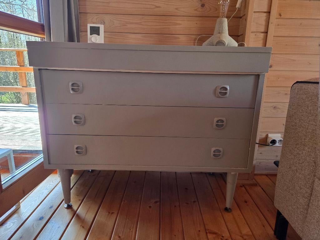 Vintage commode uit de jaren 60, Huis en Inrichting, Ophalen, Gebruikt, 50 tot 100 cm, 3 of 4 laden