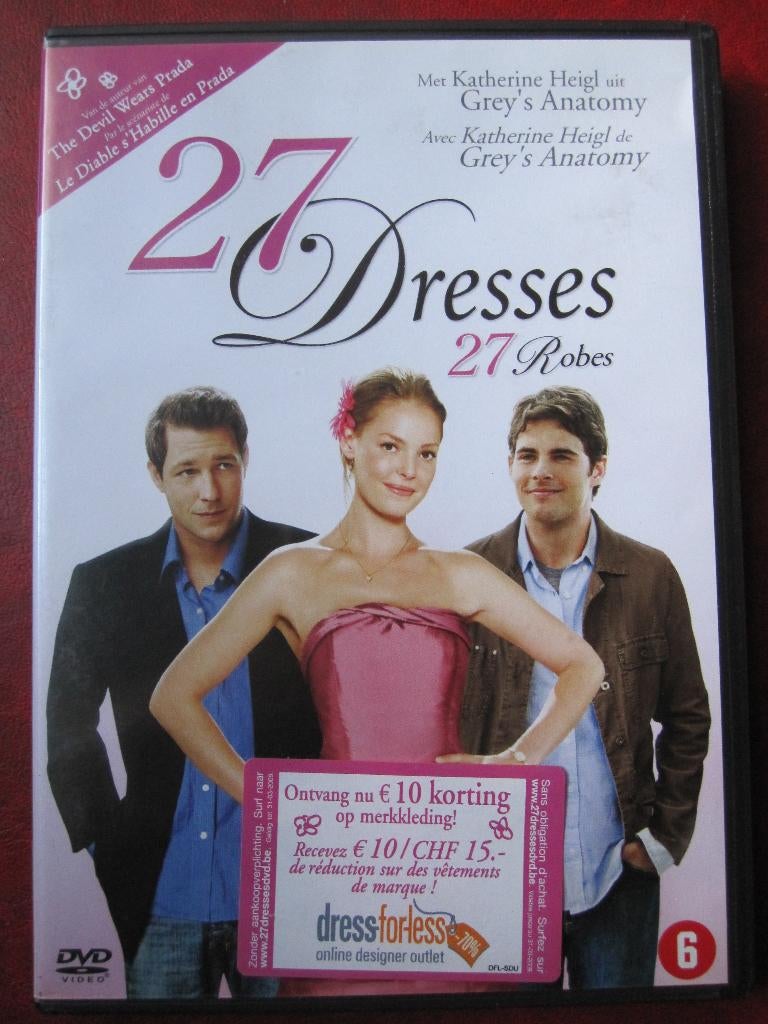 27 Dresses (2008), Vanaf 6 jaar, Ophalen of Verzenden, Zo goed als nieuw, Romantische komedie