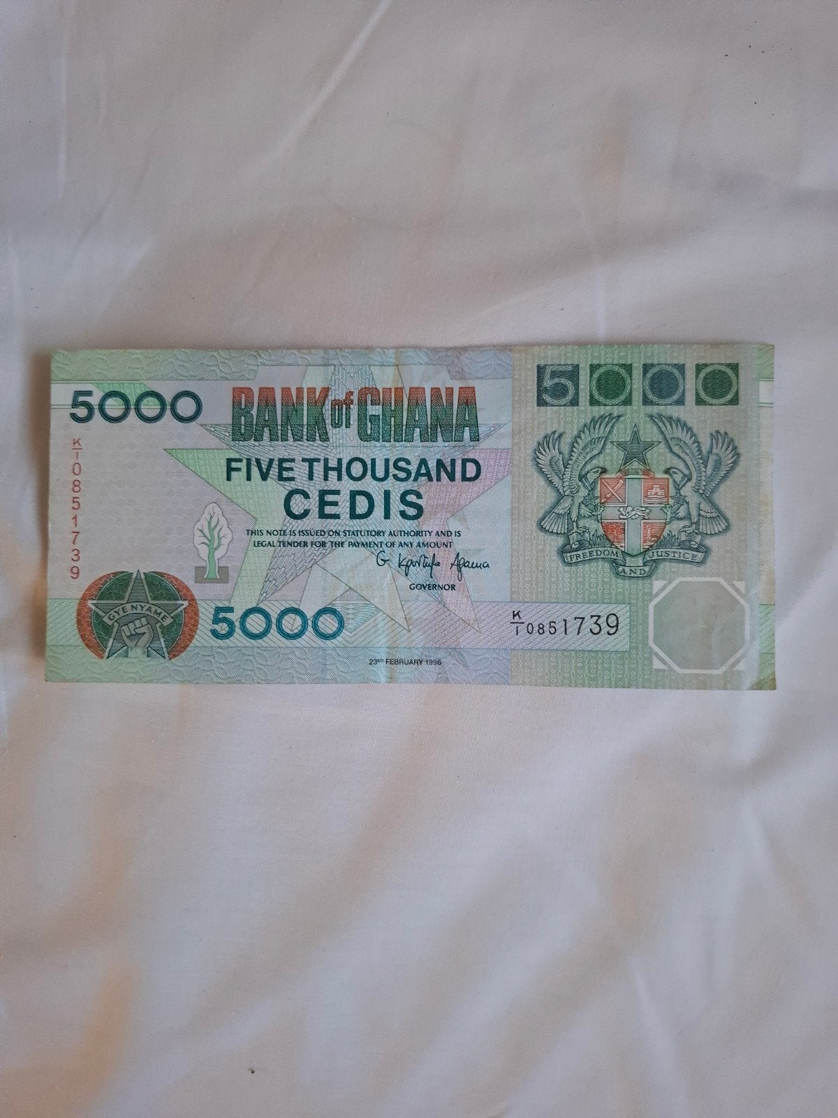 Ghana 5000 Celis 1996, Timbres & Monnaies, Enlèvement ou Envoi, Autres pays, Billets en vrac