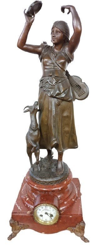 A.D. Mougin "Eugene Marioton" grote pendule., Antiek en Kunst, Ophalen
