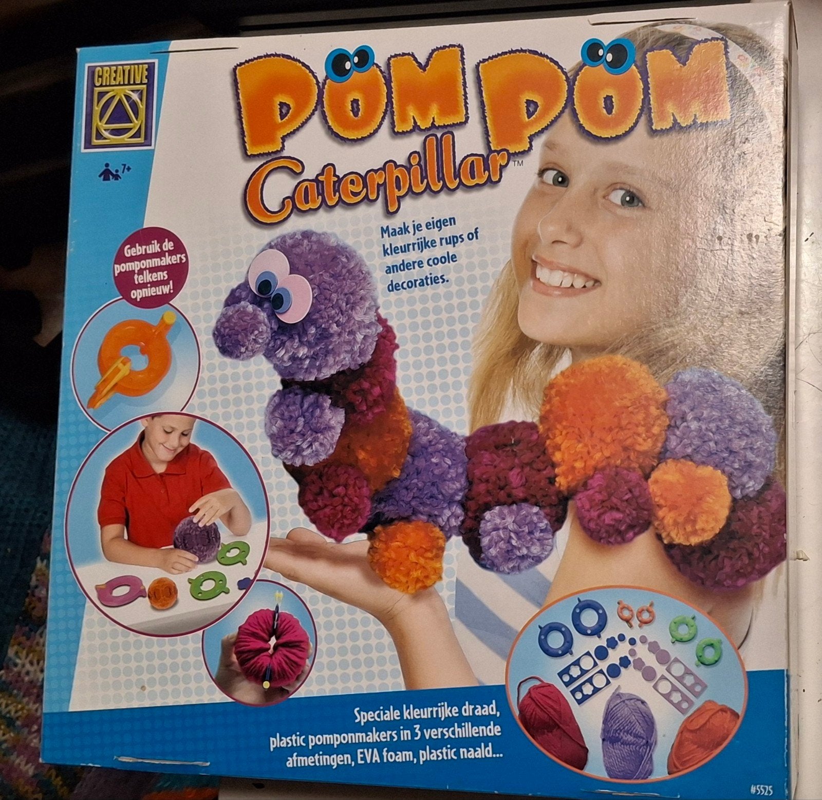 Pompom caterpillar, Hobby & Loisirs créatifs, Enlèvement ou Envoi, Neuf, Tricot ou Crochet, Laine ou Fils