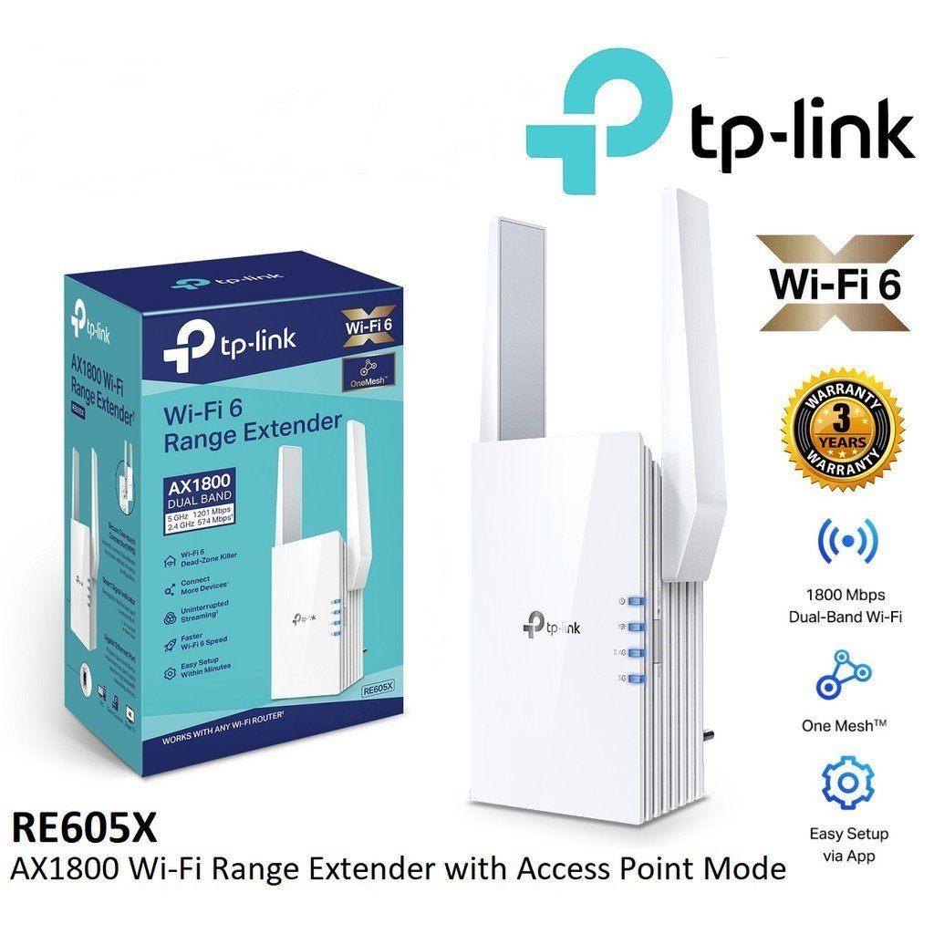 2x TP-Link RE605X Wi-Fi 6 Range Extender AX1800, Ophalen of Verzenden, Gebruikt