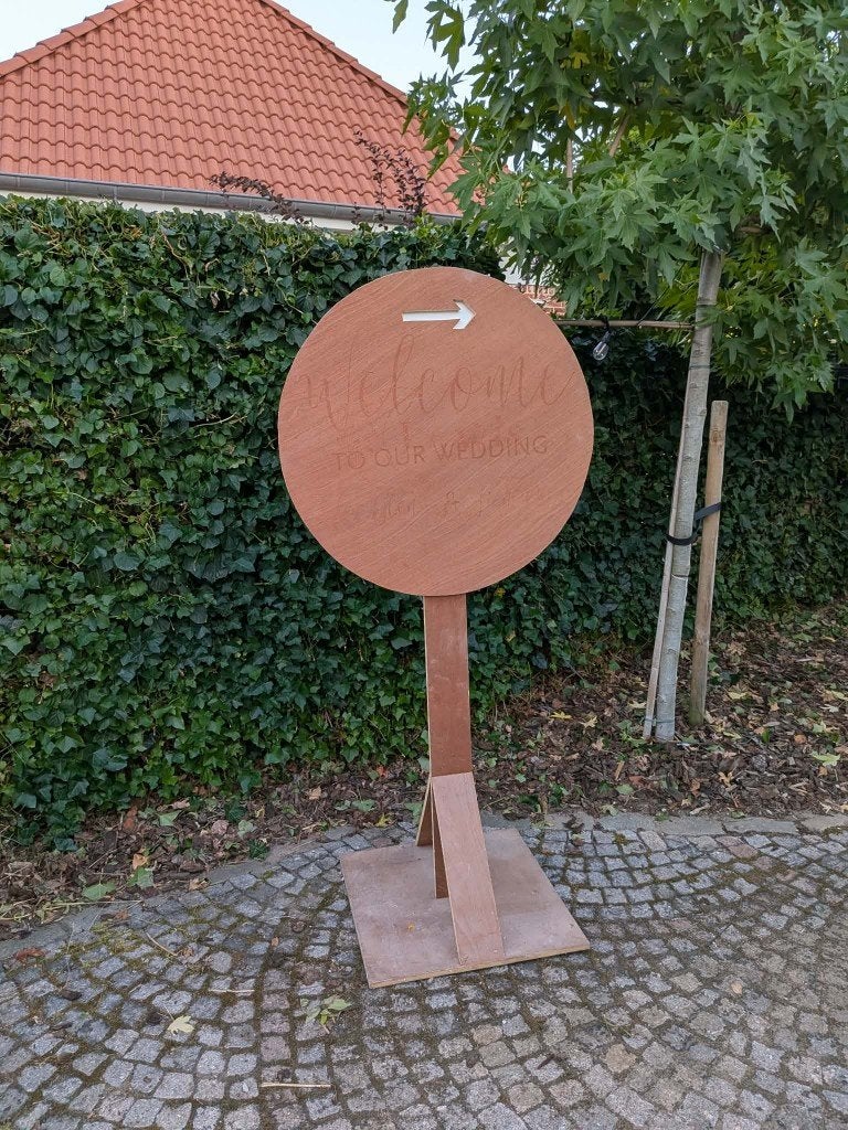 Trouw Communie Feest Decoratie bord, Ophalen, Gebruikt, Feestartikel