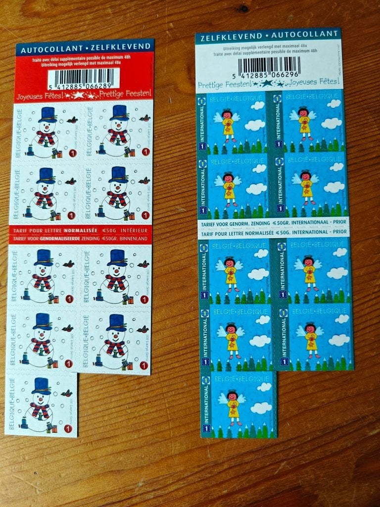 Timbres « fêtes joyeuses » - Belgique, Sans timbre, Neuf, Enlèvement ou Envoi, Non oblitéré