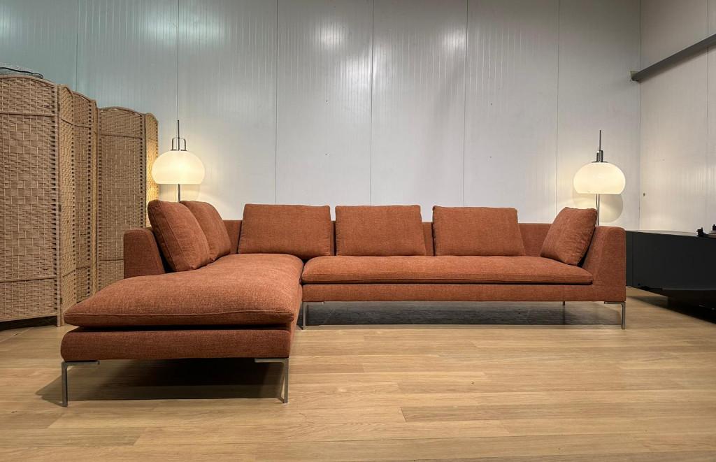 TAPISSÉ NEUF B&B Italia Charles canapé d’angle – PN: 17.500€, Maison & Meubles, Neuf, Design Bankstellen B&B Italia, 150 cm ou plus