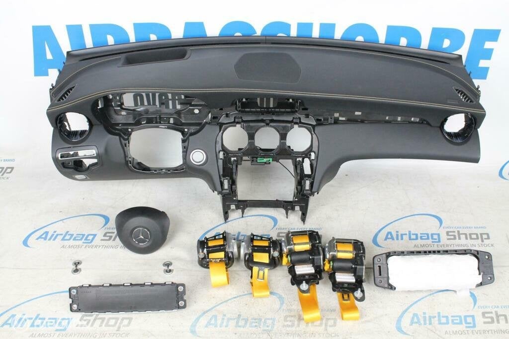 Airbag kit Tableau de bord HUD couture jaune Mercedes GLC, Enlèvement ou Envoi, Utilisé