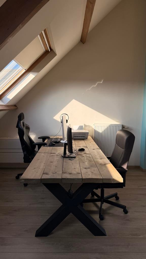 Bureau in steigerhout 250x95cm