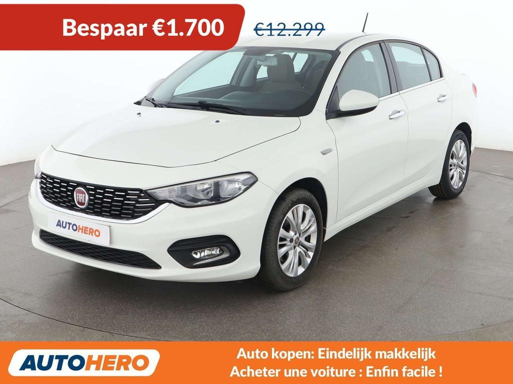 Fiat Tipo 1.6 Lounge (bj 2017, automaat), 4 deurs, Stof, Beige, Wit