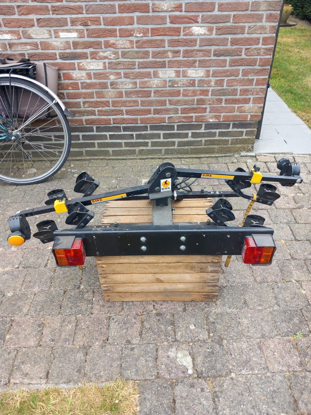 fietsendrager, Ophalen, Gebruikt, Brede banden, 2 fietsen