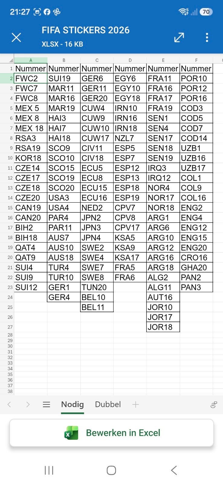Échange Panini WK2026, Hobby & Loisirs créatifs, Enlèvement ou Envoi, Neuf, Plusieurs autocollants