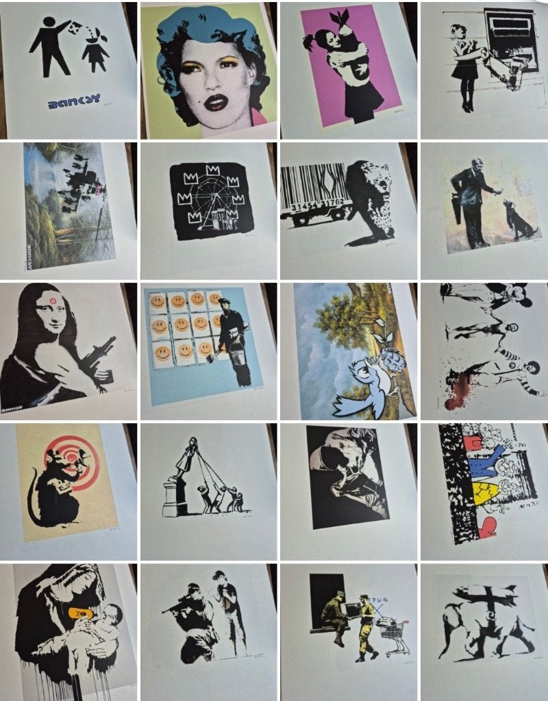 Banksy litho's 70x50cm POW Editie + certificaat v. herkomst., Antiek en Kunst, Ophalen of Verzenden