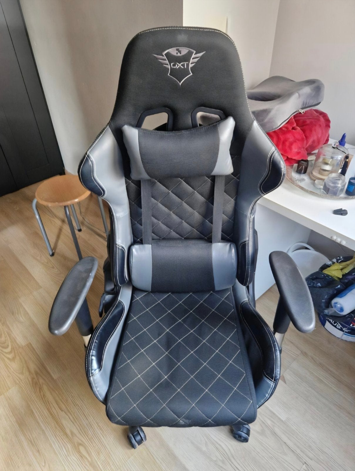 Bureaustoel, Huis en Inrichting, Bureaustoelen, Ophalen, Zwart, Zo goed als nieuw, Gaming bureaustoel
