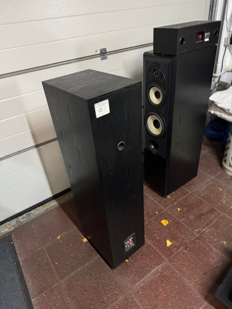 Koppel hi-end boxen mission model 704 (zonder center sp.), Audio, Tv en Foto, Luidsprekerboxen, Zo goed als nieuw, 120 watt of meer
