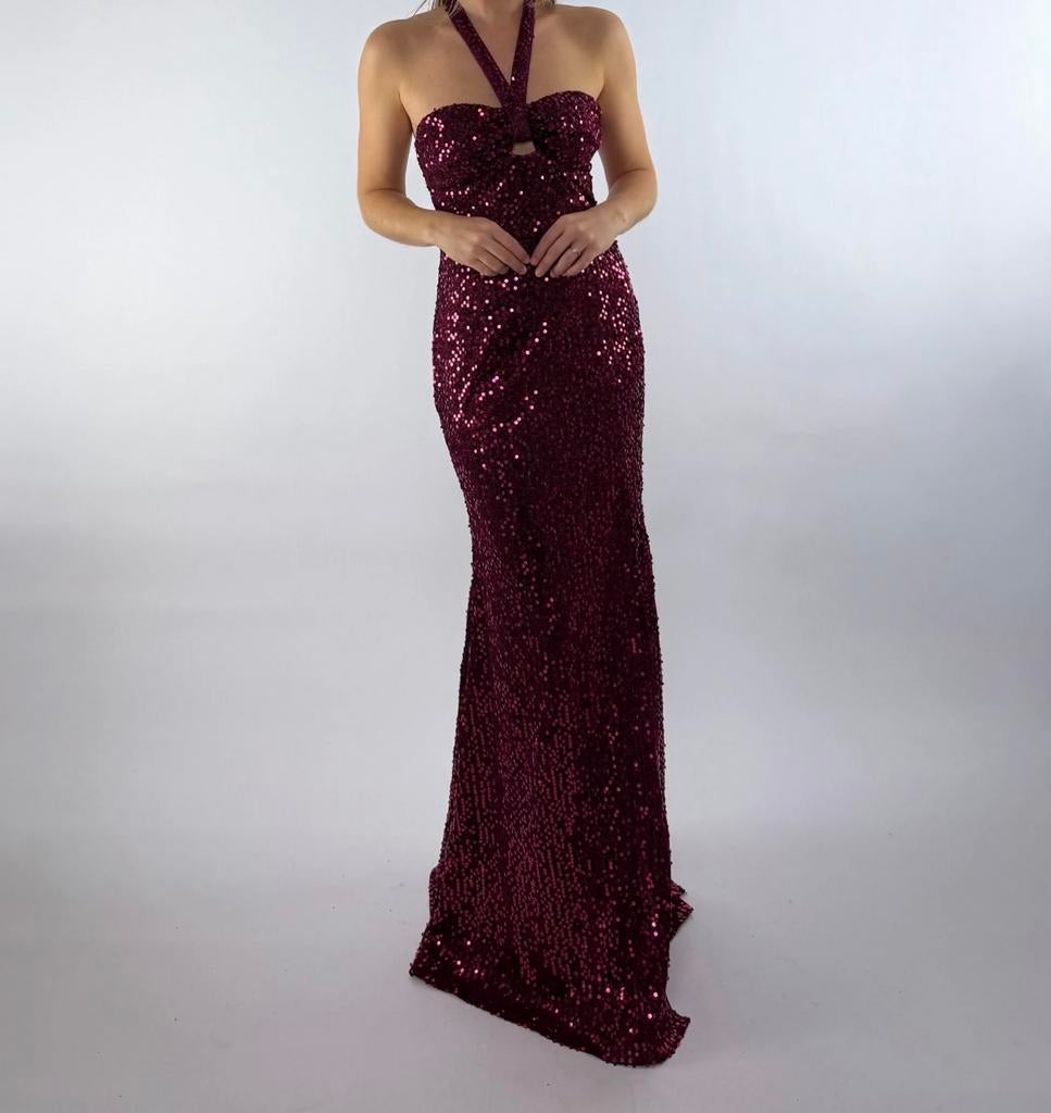 Robe de soirée neuve, Neuf, Taille 38/40 (M), Rose, Sous le genou