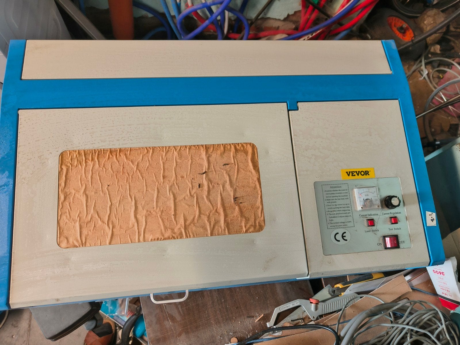 lasercutter, Ophalen, Gebruikt