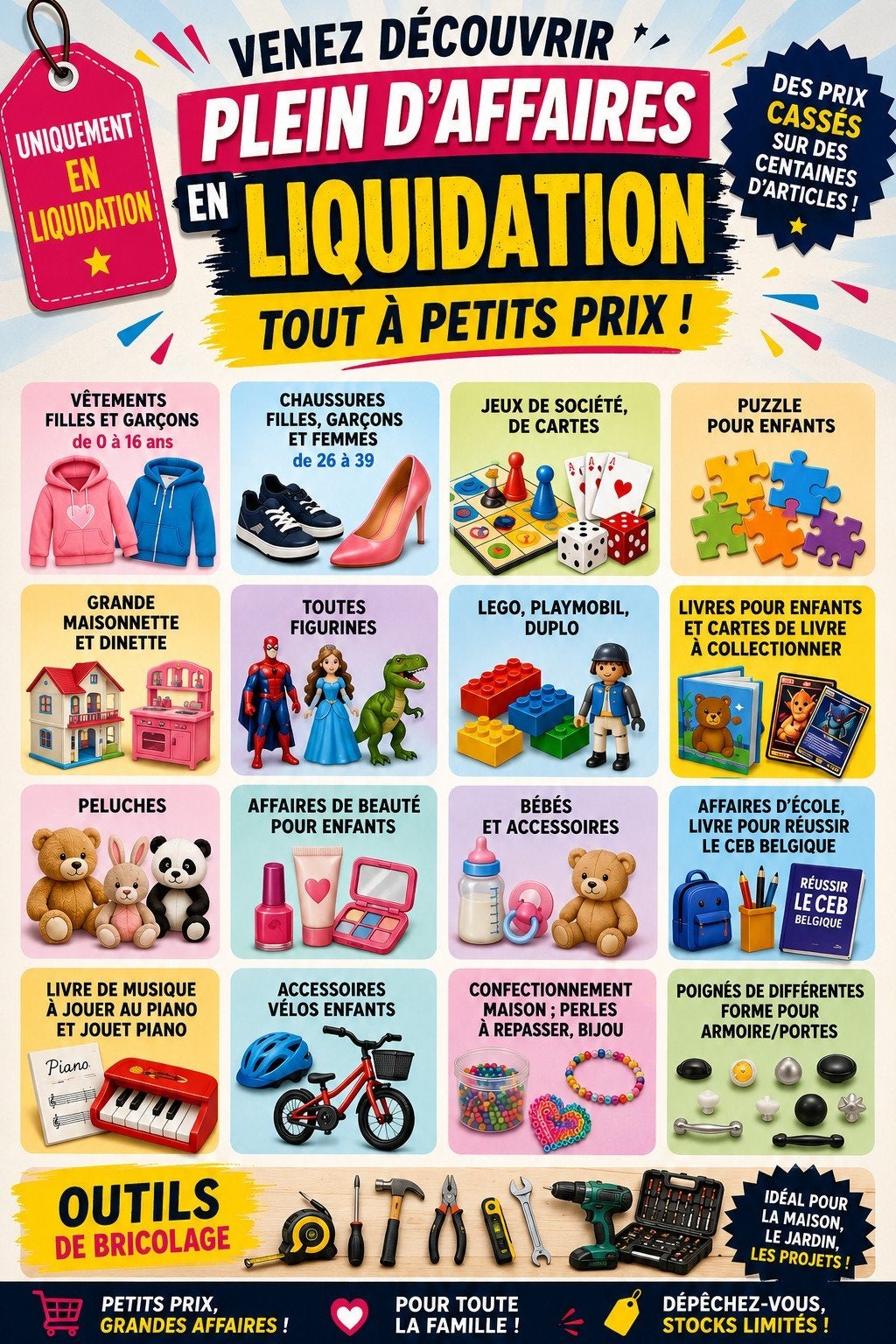 Liquidatie, Kinderen en Baby's, Kindermode-accessoires, Ophalen of Verzenden, Nieuw, Sur demande