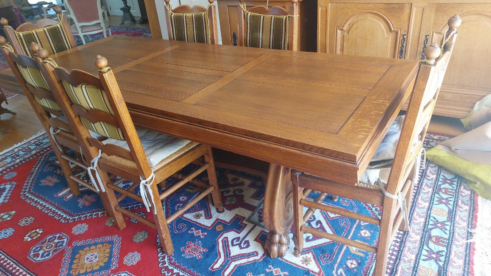 Vintage tafel met 6 stoelen, Enlèvement