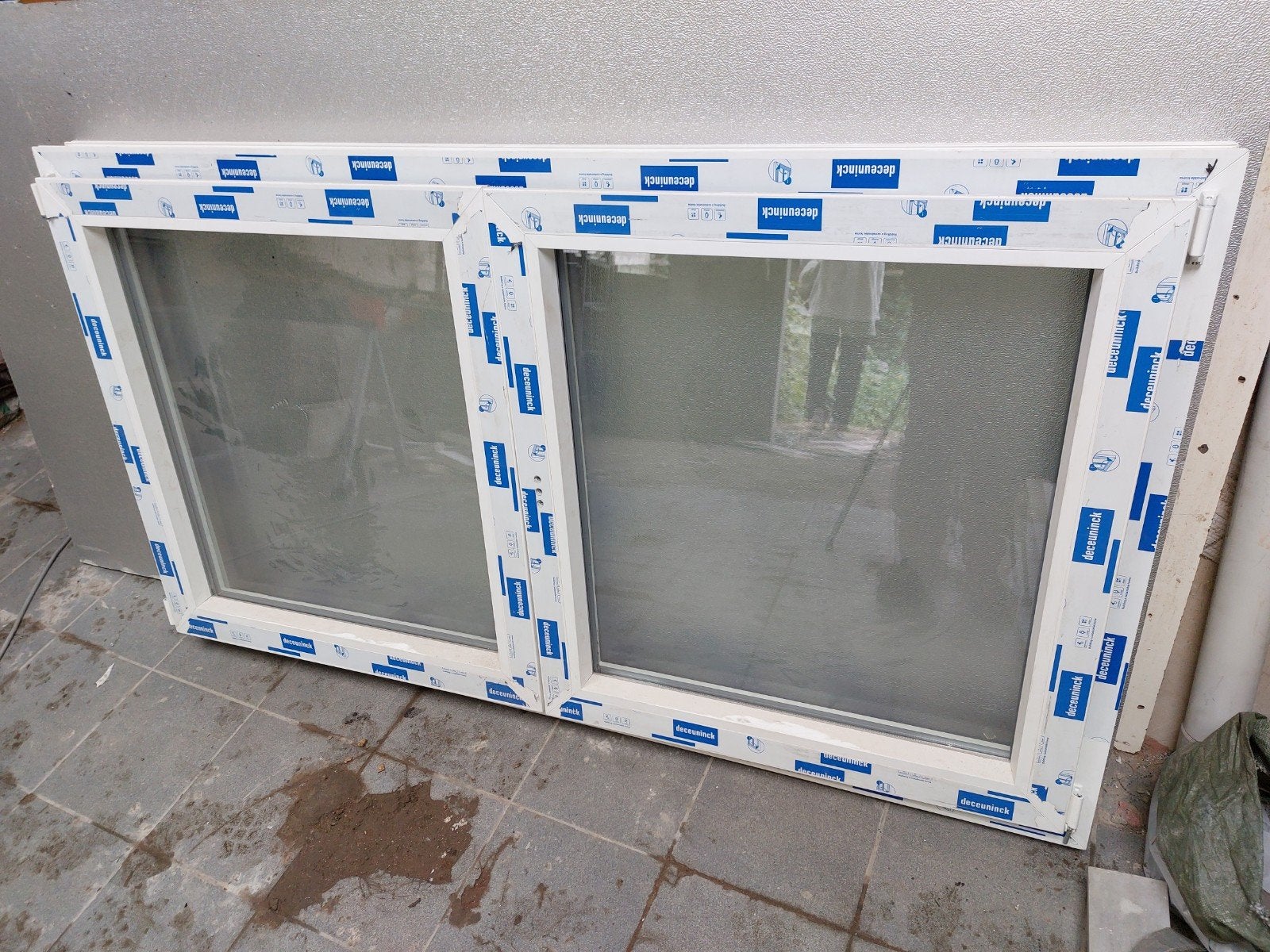 Châssis 1000x2000 mm, double vitrage, double fenêtre, blanc, Bricolage & Construction, Synthétique, Enlèvement, Vitre comprise