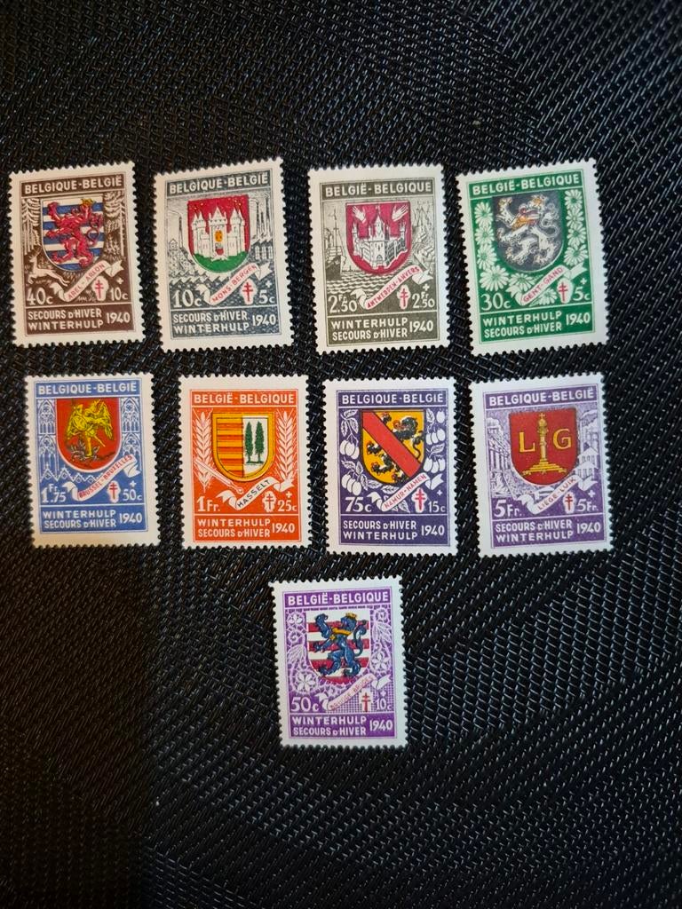 Série complète timbres belges Winterhulp Secours d'Hiver, Timbres & Monnaies, Timbres | Albums complets & Collections, Enlèvement ou Envoi
