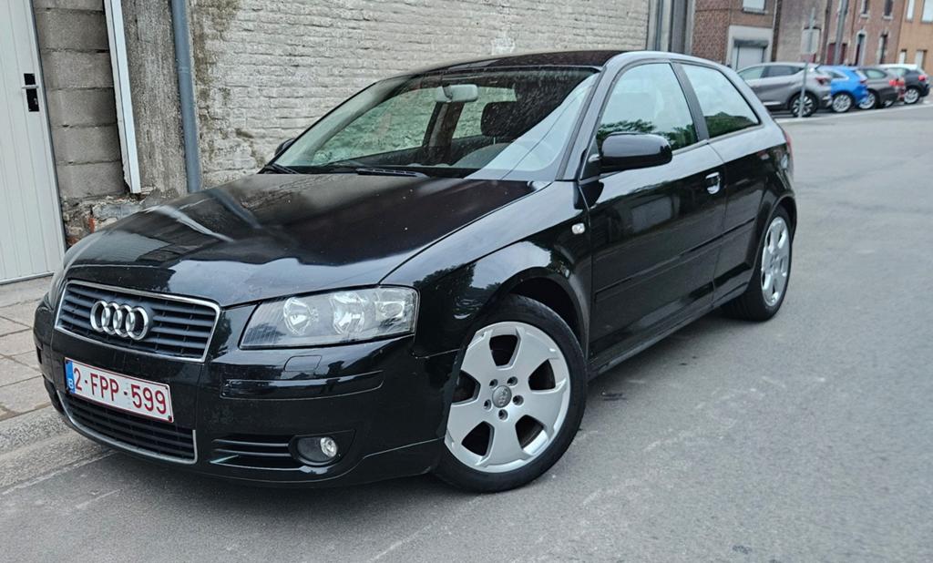 Audi A3 1.9TDI, Auto's, Voorwielaandrijving, Zwart, Zwart, Leder