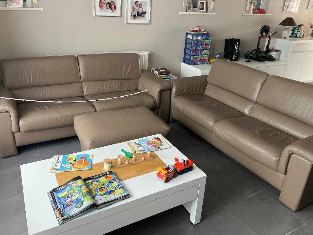 Lederen zetel, Ophalen, Gebruikt, Rechte bank, 200 tot 250 cm