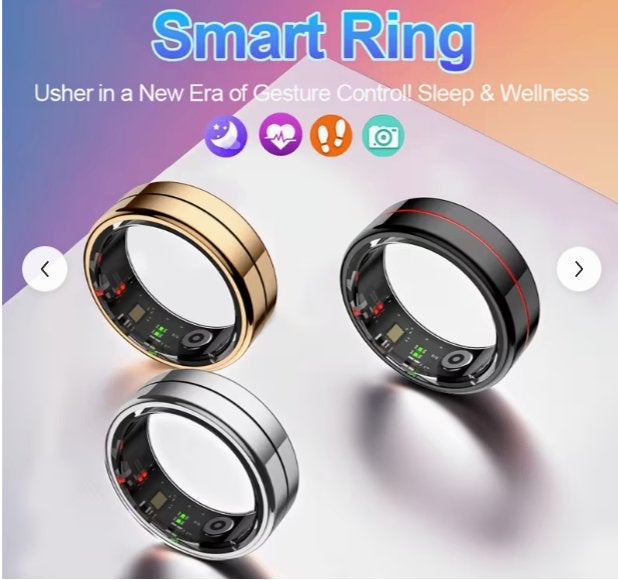 Zilveren smart ring, hartslag, slapen, saturatie, enz......., Télécoms, Objets connectés accessoires, Enlèvement, Neuf, Autres accessoires