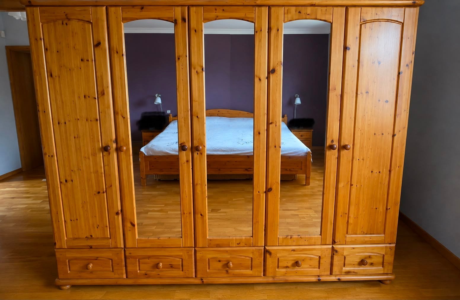 Chambre complète en pin, Huis en Inrichting, Slaapkamer | Complete slaapkamers, Ophalen, Gebruikt, Tweepersoons, Classic