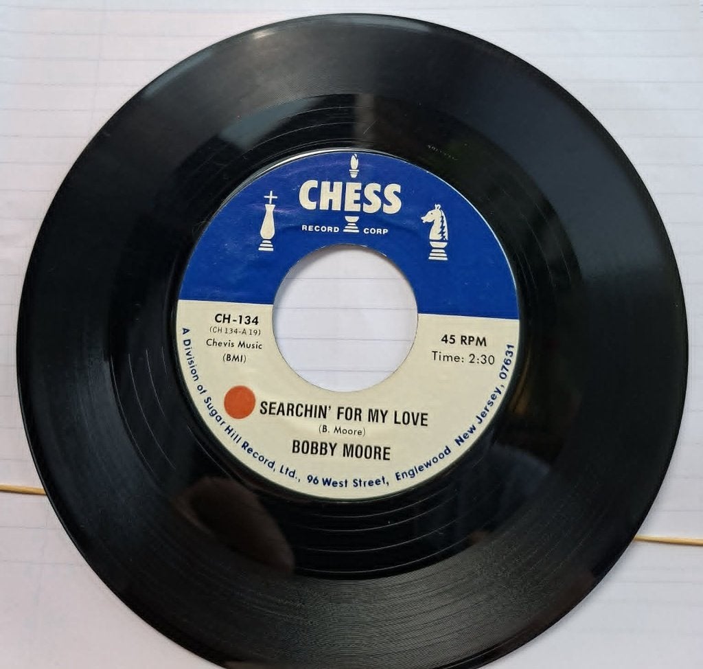Popcorn Groove/Bobby Moore - Probeer mijn liefde opnieuw, Cd's en Dvd's, Vinyl | R&B en Soul, Gebruikt, 7 inch, Ophalen of Verzenden